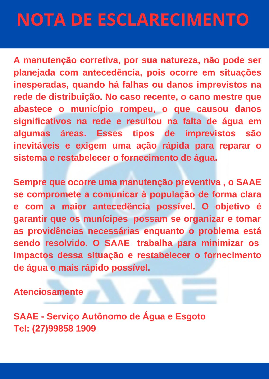 COMUNICADO